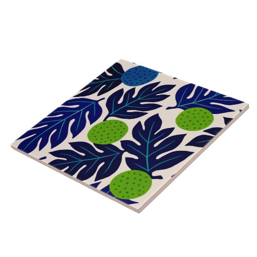 Tropical jungle leaves tegeltje (Zijkant)