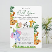 Tropical Jungle Safari Animals Boy Baby Shower  Kaart (Staand voorkant)