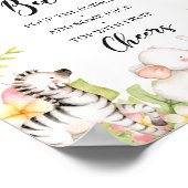 Tropical Jungle Safari Animals Mom-osa Bar Sign Poster (Hoek)