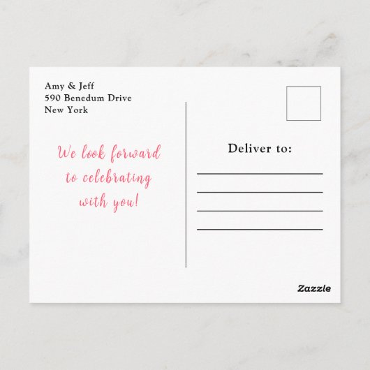 Tropical Jungle with Foliage Bridal Shower Briefkaart (Achterkant)