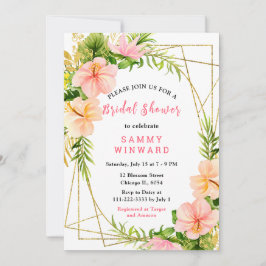 Tropical Jungle with Foliage Bridal Shower Kaart