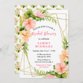 Tropical Jungle with Foliage Bridal Shower Kaart (Voorkant / Achterkant)