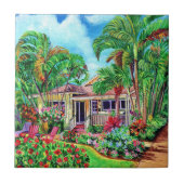 Tropical Kauai Beach House Ceramic Tile Tegeltje (Voorkant)