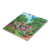 Tropical Kauai Beach House Ceramic Tile Tegeltje (Zijkant)