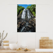 Tropical Kepirohi Waterfall Poster (Keuken)
