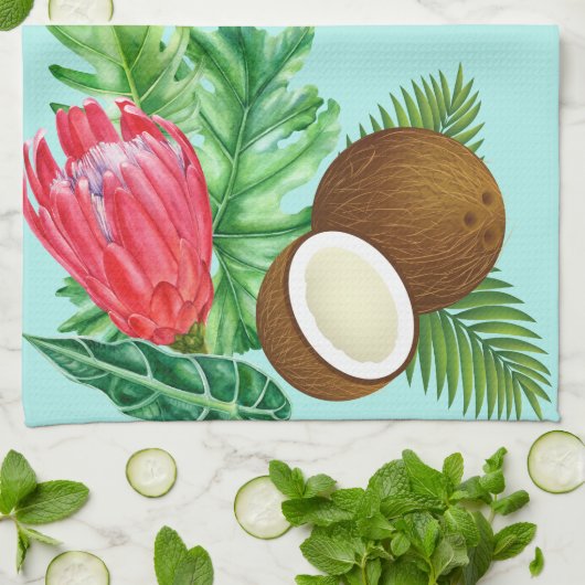 Tropical Keukenlinge Theedoek (Gevouwen)