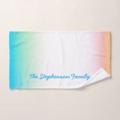 TROPICAL Koel Blauw Wit Verloop met Blauwe Tekst Bad Handdoek (Handdoek)