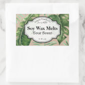 Tropical Kraft Soja Wax smeltlabel Rechthoekige Sticker (Tas)