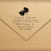 Tropical laat twee achternamen paar terug adres  zelfinktende stempel