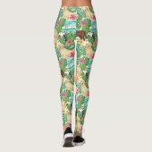 Tropical Labrador Retriever Beach Vibes Leggings (Achterkant)