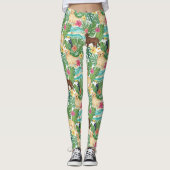 Tropical Labrador Retriever Beach Vibes Leggings (Voorkant)