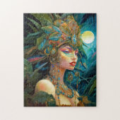 Tropical Lady Fantasy Kunst Legpuzzel (Verticaal)