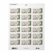 Tropical Lady Slipper Orchidee Flower Adresetikett Etiket (Full Sheet)