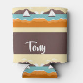 Tropical landscape with yacht pattern blikjeskoeler (Achterkant)