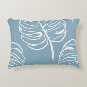 Tropical Leaf Abstract: naadloos groen. Accent Kussen