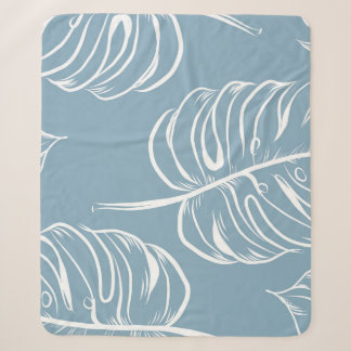 Tropical Leaf Abstract: naadloos groen. Sherpa Deken