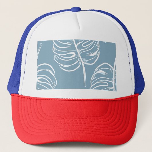 Tropical Leaf Abstract: naadloos groen. Trucker Pet (Voorkant)