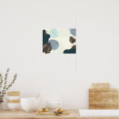 Tropical Leaf Abstracte kunst Poster (Keuken)