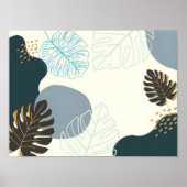 Tropical Leaf Abstracte kunst Poster (Voorkant)
