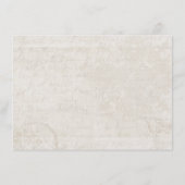 Tropical Leaf Aged Paper Beach Destination Wedding Informatiekaartje (Achterkant)