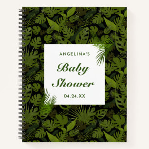 Tropical Leaf Baby shower geschenklijst Notitieboe Notitieboek