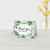 Tropical Leaf Bedankt van de Afstuderen Kaart (Gele Bloem)