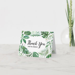 Tropical Leaf Bedankt van de Afstuderen Kaart