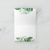 Tropical Leaf Bedankt van de Afstuderen Kaart (Binnen)