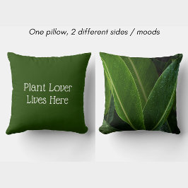 Tropical Leaf Botanical Plant Lover Lives Here Kussen