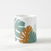 Tropical Leaf Ceramic 11 oz Mok (Center)