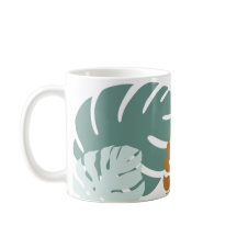Tropical Leaf Ceramic 11 oz Mok