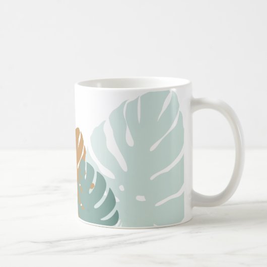 Tropical Leaf Ceramic 11 oz Mok (Rechts)