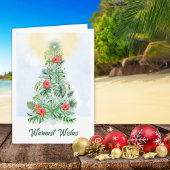 Tropical Leaf Christmas Tree Wenskaart Kaart