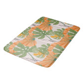 Tropical Leaf Composition in Orange and Green Badmat (Gekanteld)
