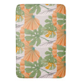Tropical Leaf Composition in Orange and Green Badmat (Voorkant Verticaal)