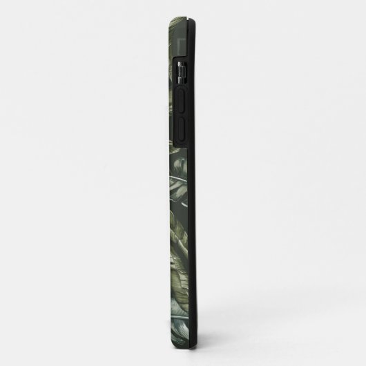 Tropical leaf gepersonaliseerde naam en initiaal Case-Mate iPhone case (Achterkant/links)