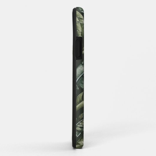 Tropical leaf gepersonaliseerde naam en initiaal Case-Mate iPhone case (Achterkant/rechts)
