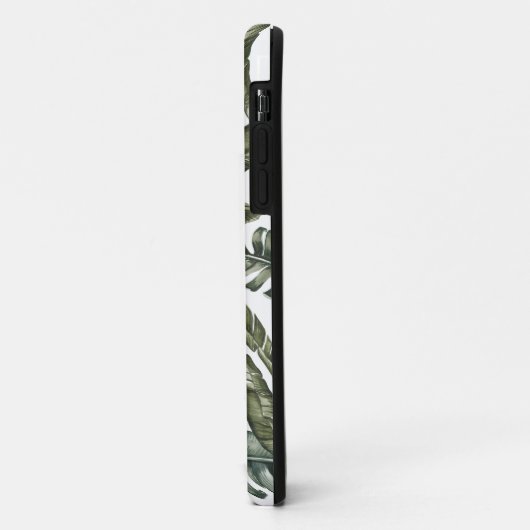 Tropical leaf gepersonaliseerde naam en initiaal Case-Mate iPhone case (Achterkant/links)