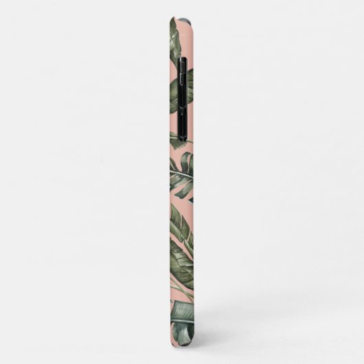 Tropical leaf gepersonaliseerde naam en initiaal Case-Mate iPhone case (Achterkant/links)