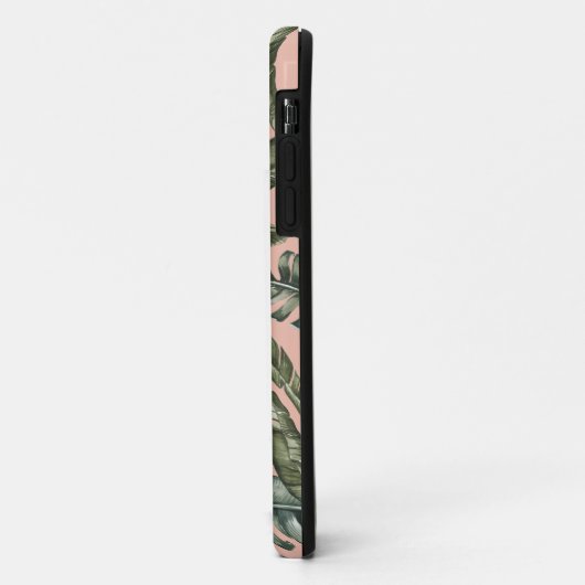 Tropical leaf gepersonaliseerde naam en initiaal Case-Mate iPhone case (Achterkant/links)