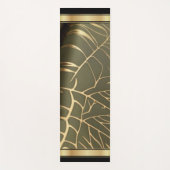 Tropical Leaf Green/Gold - Yoga Mat (Voorkant)