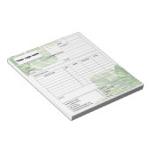 Tropical Leaf Invoice Business Sales Form Receipt Notitieblok (Schuin)