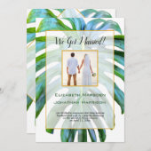 Tropical Leaf is net getrouwd in één QR code Kaart (Voorkant / Achterkant)