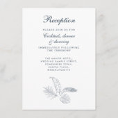 Tropical Leaf Minimal Wedding Receptie Kaart (Voorkant)