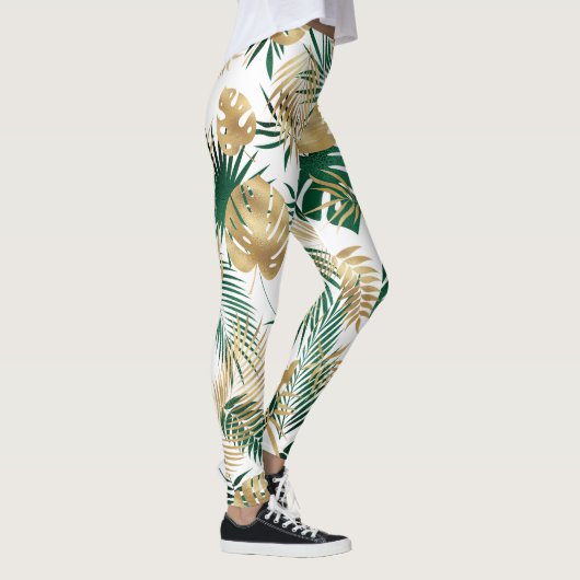 Tropical Leaf Pattern Leggings (Rechts)