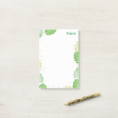 Tropical Leaf Post Het Noteert Stationery Post-it® Notes (Op bureau)