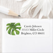 Tropical Leaf Return Address Label (Insitu)