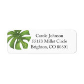 Tropical Leaf Return Address Label (Voorkant)