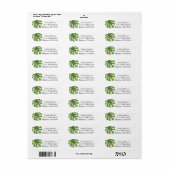 Tropical Leaf Return Address Label (Full Sheet)