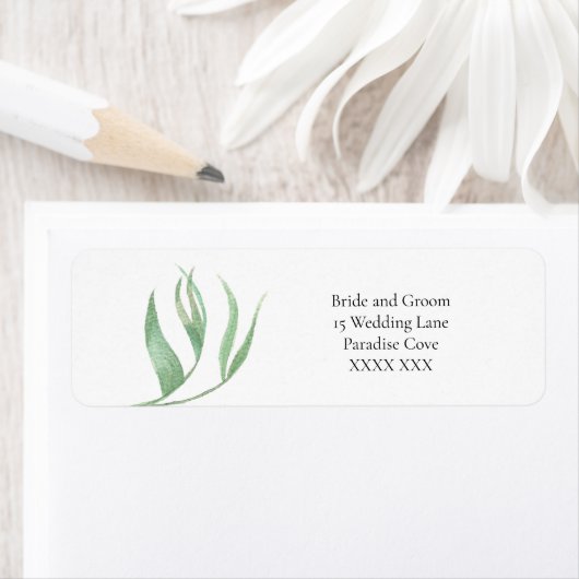 Tropical Leaf Return Address Label (Insitu)